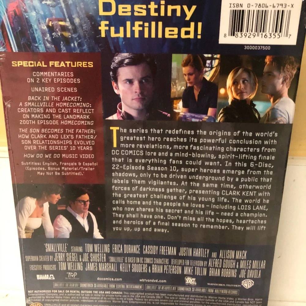 Smallville Seasons 9 & 10. Brand new in original plastic cover.